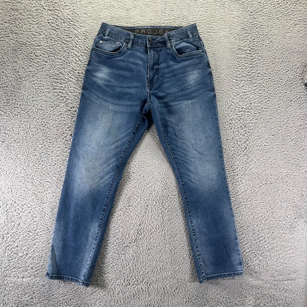 Projek Raw Baru Jeans Men's 30x30 Blue Denim Straight Athletic Workwear Stretch